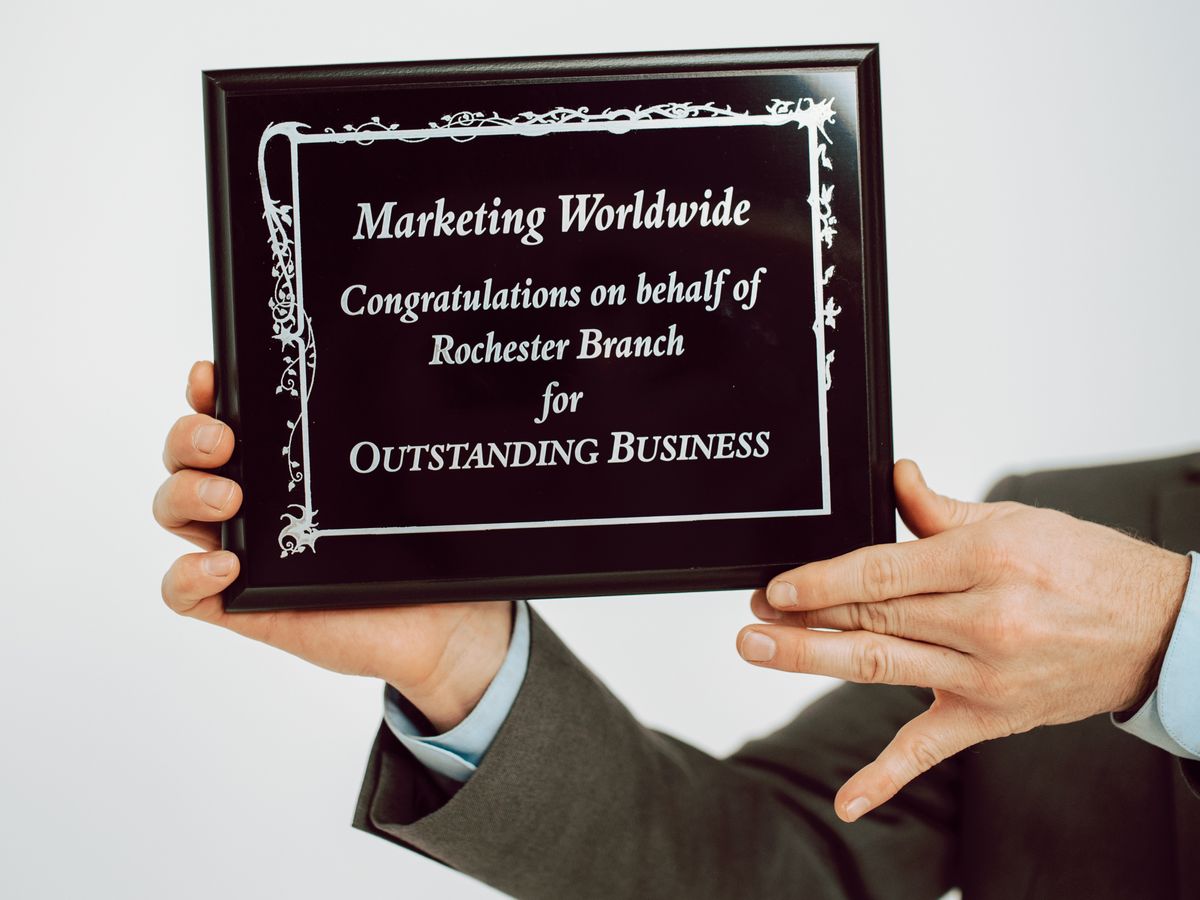 Engraved slate award plaque